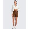 imageG4Free Womens 5 Athletic Shorts High Waisted Running Yoga Shorts Summer Casual Shorts with PocketsDark Coffee