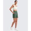 imageG4Free Womens 5 Athletic Shorts High Waisted Running Yoga Shorts Summer Casual Shorts with PocketsDark Forest Green
