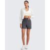 imageG4Free Womens 5 Athletic Shorts High Waisted Running Yoga Shorts Summer Casual Shorts with PocketsDark Grey