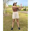 imageG4Free Womens 5 Athletic Shorts High Waisted Running Yoga Shorts Summer Casual Shorts with PocketsLight Khaki