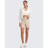 imageG4Free Womens 5 Athletic Shorts High Waisted Running Yoga Shorts Summer Casual Shorts with PocketsLight Khaki