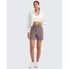 imageG4Free Womens 5 Athletic Shorts High Waisted Running Yoga Shorts Summer Casual Shorts with PocketsTaupe