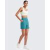 imageG4Free Womens 5 Athletic Shorts High Waisted Running Yoga Shorts Summer Casual Shorts with PocketsTurquoise