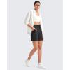 imageG4Free Womens Athletic Running Shorts High Waisted Bermuda Summer Casual Shorts for Golf Yoga with PocketsBlack