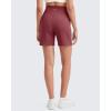 imageG4Free Womens Athletic Running Shorts High Waisted Bermuda Summer Casual Shorts for Golf Yoga with PocketsDark Burgundy