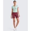 imageG4Free Womens Athletic Running Shorts High Waisted Bermuda Summer Casual Shorts for Golf Yoga with PocketsDark Burgundy
