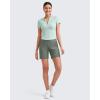 imageG4Free Womens Athletic Running Shorts High Waisted Bermuda Summer Casual Shorts for Golf Yoga with PocketsGrey Sage