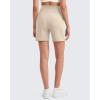 imageG4Free Womens Athletic Running Shorts High Waisted Bermuda Summer Casual Shorts for Golf Yoga with PocketsLight Khaki