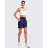 imageG4Free Womens Athletic Running Shorts High Waisted Bermuda Summer Casual Shorts for Golf Yoga with PocketsRoyal Blue