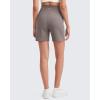 imageG4Free Womens Athletic Running Shorts High Waisted Bermuda Summer Casual Shorts for Golf Yoga with PocketsTaupe