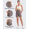 imageG4Free Womens Athletic Running Shorts High Waisted Bermuda Summer Casual Shorts for Golf Yoga with PocketsTaupe