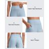 imageG4Free Womens Ribbed Wide Leg Yoga Capri Pants High Waist Summer Lightweight Loose Cropped Pants with PocketsBlue Willow