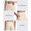 imageG4Free Womens Ribbed Wide Leg Yoga Capri Pants High Waist Summer Lightweight Loose Cropped Pants with PocketsLight Khaki