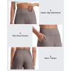 imageG4Free Womens Ribbed Wide Leg Yoga Capri Pants High Waist Summer Lightweight Loose Cropped Pants with PocketsTaupe