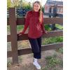 imageG4Free Womens UPF 50 Sun Shirts Lightweight Quick Dry Long Sleeve Workout Tops Lightweight Running PulloverBurgundy