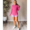 imageG4Free Womens UPF 50 Sun Shirts Lightweight Quick Dry Long Sleeve Workout Tops Lightweight Running PulloverHot Pink