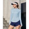 imageG4Free Womens UPF 50 Sun Shirts Lightweight Quick Dry Long Sleeve Workout Tops Lightweight Running PulloverLight Denim