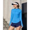 imageG4Free Womens UPF 50 Sun Shirts Lightweight Quick Dry Long Sleeve Workout Tops Lightweight Running PulloverOcean Blue