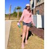 imageG4Free Womens UPF 50 Sun Shirts Lightweight Quick Dry Long Sleeve Workout Tops Lightweight Running PulloverPink