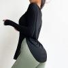 imageG4Free Womens UPF 50 UV Shirts Long Sleeve Workout Sun Shirt Outdoor Gym Hiking Tops Quick Dry LightweightBlack