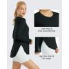 imageG4Free Womens UPF 50 UV Shirts Long Sleeve Workout Sun Shirt Outdoor Gym Hiking Tops Quick Dry LightweightBlack