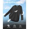 imageG4Free Womens UPF 50 UV Shirts Long Sleeve Workout Sun Shirt Outdoor Gym Hiking Tops Quick Dry LightweightBlack