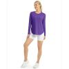 imageG4Free Womens UPF 50 UV Shirts Long Sleeve Workout Sun Shirt Outdoor Gym Hiking Tops Quick Dry LightweightDark Purple