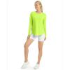 imageG4Free Womens UPF 50 UV Shirts Long Sleeve Workout Sun Shirt Outdoor Gym Hiking Tops Quick Dry LightweightFluorescent Green