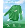 imageG4Free Womens UPF 50 UV Shirts Long Sleeve Workout Sun Shirt Outdoor Gym Hiking Tops Quick Dry LightweightForest Green
