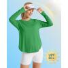 imageG4Free Womens UPF 50 UV Shirts Long Sleeve Workout Sun Shirt Outdoor Gym Hiking Tops Quick Dry LightweightForest Green