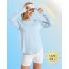 imageG4Free Womens UPF 50 UV Shirts Long Sleeve Workout Sun Shirt Outdoor Gym Hiking Tops Quick Dry LightweightLight Denim