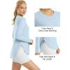 imageG4Free Womens UPF 50 UV Shirts Long Sleeve Workout Sun Shirt Outdoor Gym Hiking Tops Quick Dry LightweightLight Denim