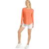 imageG4Free Womens UPF 50 UV Shirts Long Sleeve Workout Sun Shirt Outdoor Gym Hiking Tops Quick Dry LightweightLight Orange