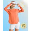imageG4Free Womens UPF 50 UV Shirts Long Sleeve Workout Sun Shirt Outdoor Gym Hiking Tops Quick Dry LightweightLight Orange
