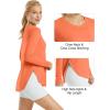 imageG4Free Womens UPF 50 UV Shirts Long Sleeve Workout Sun Shirt Outdoor Gym Hiking Tops Quick Dry LightweightLight Orange