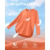 imageG4Free Womens UPF 50 UV Shirts Long Sleeve Workout Sun Shirt Outdoor Gym Hiking Tops Quick Dry LightweightLight Orange