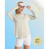 imageG4Free Womens UPF 50 UV Shirts Long Sleeve Workout Sun Shirt Outdoor Gym Hiking Tops Quick Dry LightweightMushroom