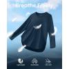 imageG4Free Womens UPF 50 UV Shirts Long Sleeve Workout Sun Shirt Outdoor Gym Hiking Tops Quick Dry LightweightNavy