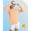 imageG4Free Womens UPF 50 UV Shirts Long Sleeve Workout Sun Shirt Outdoor Gym Hiking Tops Quick Dry LightweightPeach Nectar
