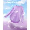 imageG4Free Womens UPF 50 UV Shirts Long Sleeve Workout Sun Shirt Outdoor Gym Hiking Tops Quick Dry LightweightPurple