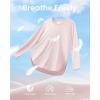 imageG4Free Womens UPF 50 UV Shirts Long Sleeve Workout Sun Shirt Outdoor Gym Hiking Tops Quick Dry LightweightSmoky Blush