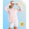 imageG4Free Womens UPF 50 UV Shirts Long Sleeve Workout Sun Shirt Outdoor Gym Hiking Tops Quick Dry LightweightSmoky Blush