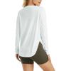 imageG4Free Womens UPF 50 UV Shirts Long Sleeve Workout Sun Shirt Outdoor Gym Hiking Tops Quick Dry LightweightWhite