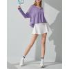 imageWomens UPF 50 Sun Protection Hoodie Shirts Lightweight Quick Dry Long Sleeve Zip Jacket with Pocket Hiking OutdoorGray Purple