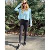 imageWomens UPF 50 Sun Protection Hoodie Shirts Lightweight Quick Dry Long Sleeve Zip Jacket with Pocket Hiking OutdoorLight Blue