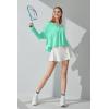 imageWomens UPF 50 Sun Protection Hoodie Shirts Lightweight Quick Dry Long Sleeve Zip Jacket with Pocket Hiking OutdoorMint Green