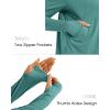 imageWomens UPF 50 Sun Protection Hoodie Shirts Lightweight Quick Dry Long Sleeve Zip Jacket with Pocket Hiking OutdoorMyrtle Green