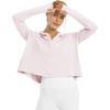 imageWomens UPF 50 Sun Protection Hoodie Shirts Lightweight Quick Dry Long Sleeve Zip Jacket with Pocket Hiking OutdoorPink