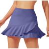 imageG4Free 15quot20quot Tennis Skirts for Women Golf Skorts with Pockets High Waist Ruffle Athletic Skirt Inner Shorts15dusky Purple