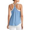 imageG4Free Athletic Tank Tops for Women Lightweight Muscle Workout Gym Tops Fast Dry YBack Loose Fit Running ShirtsBlue Gray